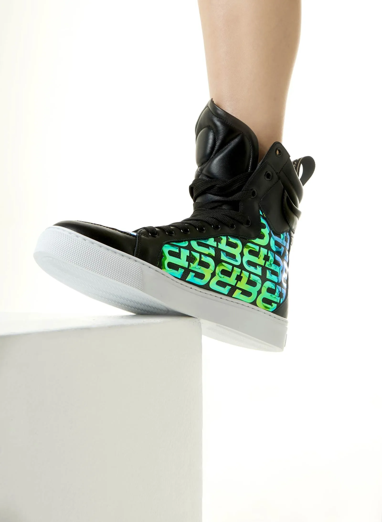 3D Logo Iridescent Sneakers Woman