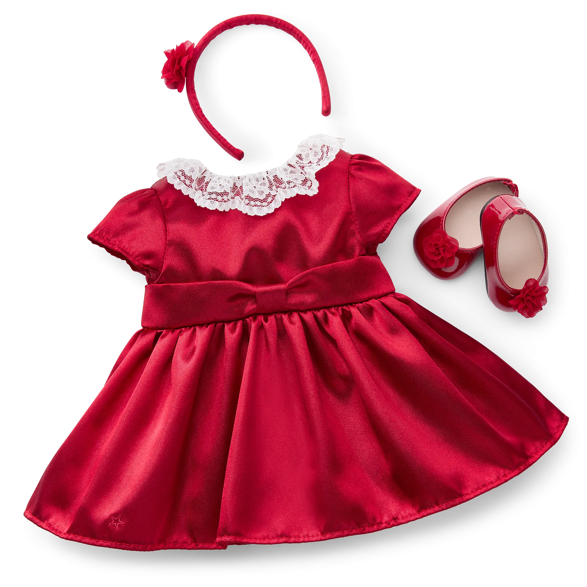 American Girl® x Janie and Jack Holly-Red Party Dress for Bitty Baby® Dolls