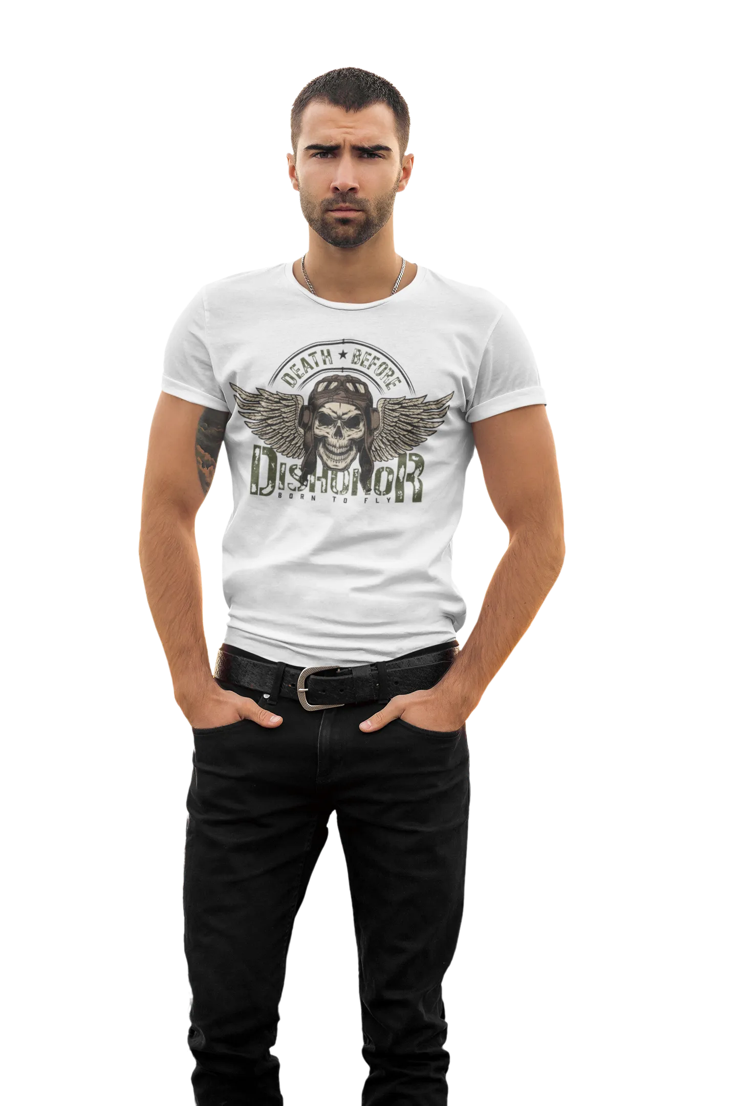 Biker Motorcycle T shirt 100% Heavy Cotton Tee Live To Ride-Ride To Live