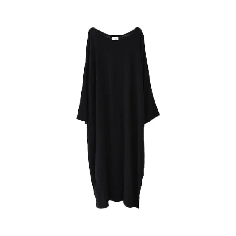 Black Long Sleeve Maxi Women Dresses AMT962211