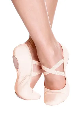 Brit Leather Split-Sole Ballet Shoe (Light Pink)