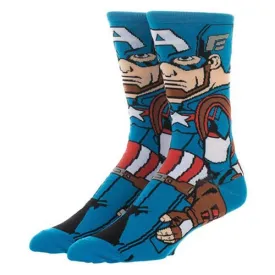 Captain America Endgame Socks - Avengers: Endgame Captain America 360 Character Socks