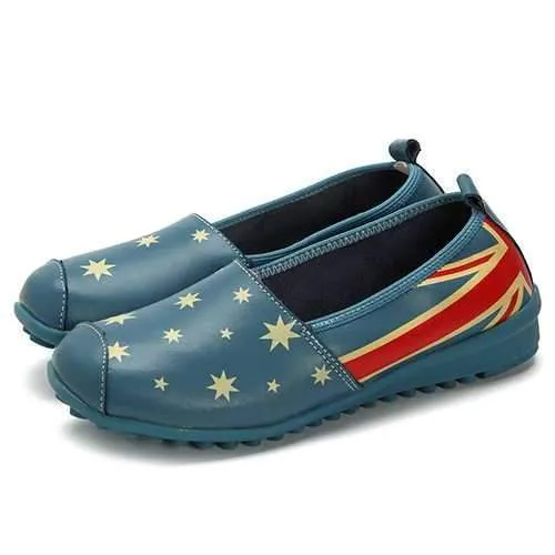 Casual Star Pattern Slip On Flats Loafers