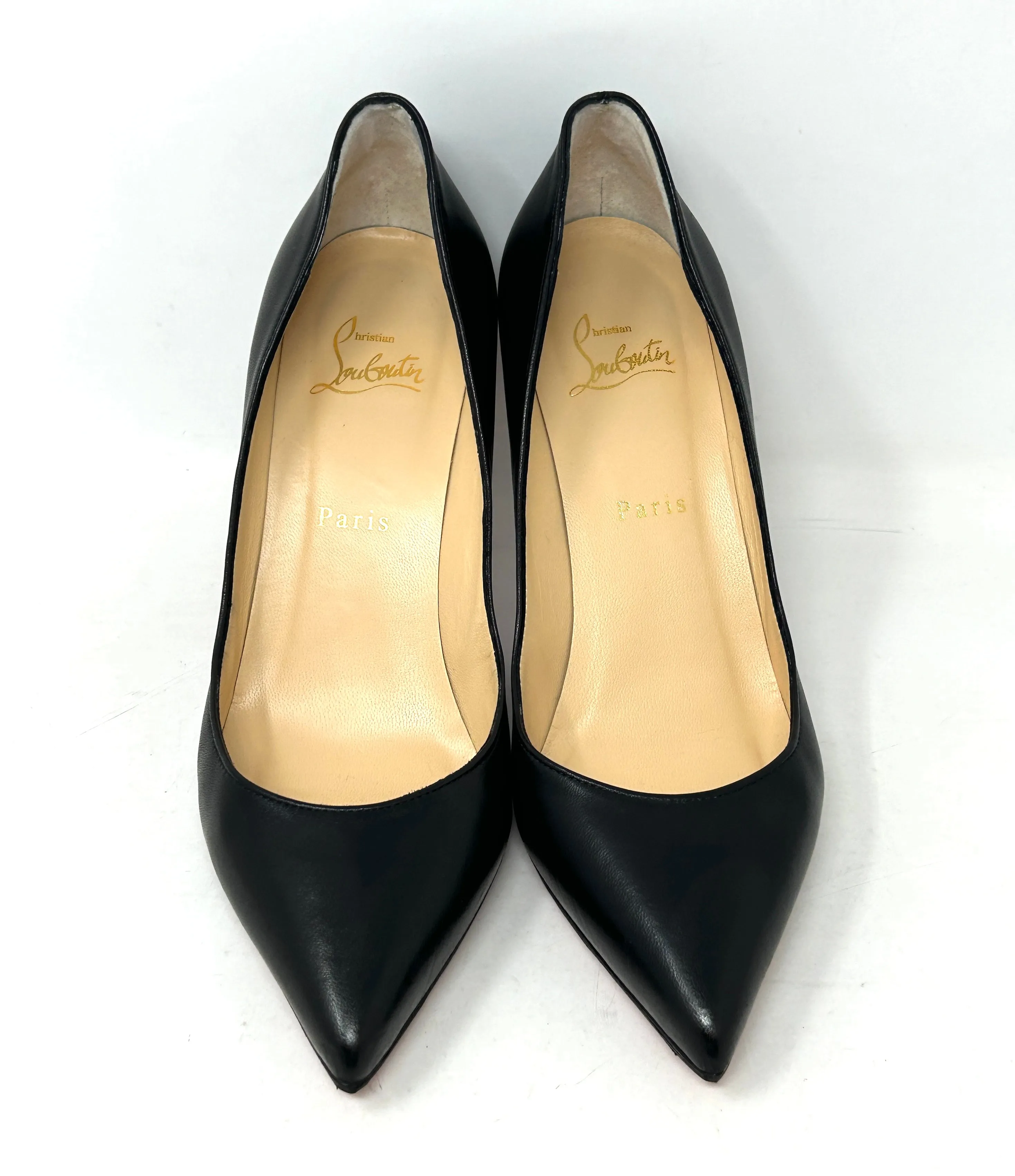 Christian Louboutin Pigalle 85 Black Smooth Leather Pump Heels 39 UK 6