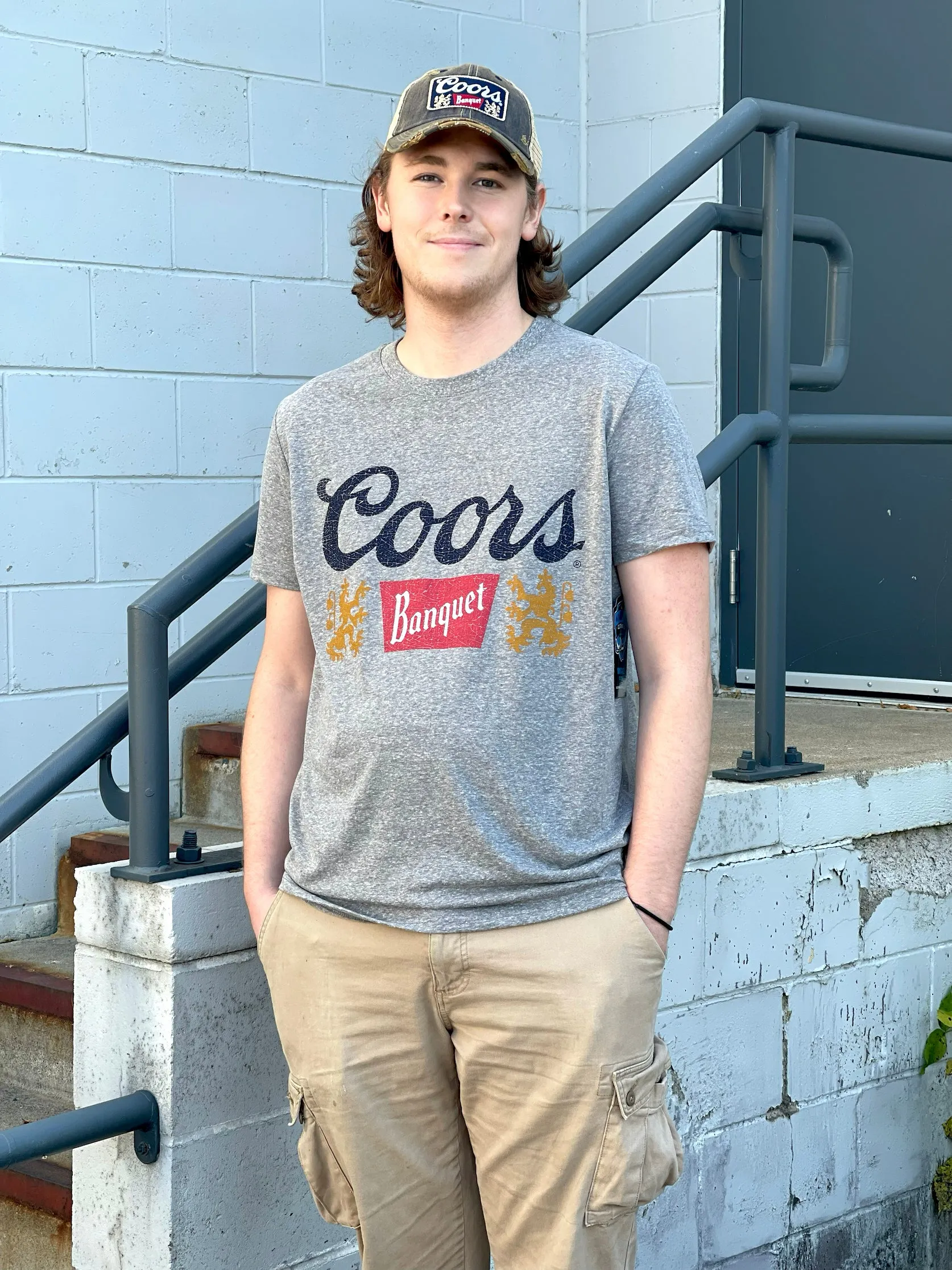 Coors BANQUET w/ Griffins Tee- Heather Grey