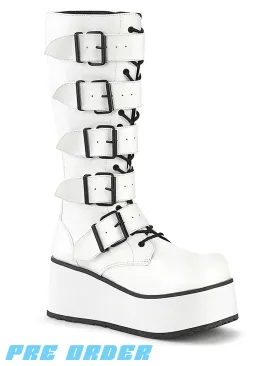 DEMONIA TRASHVILLE-518 - WHITE VEGAN LEATHER ✰ PRE ORDER ✰