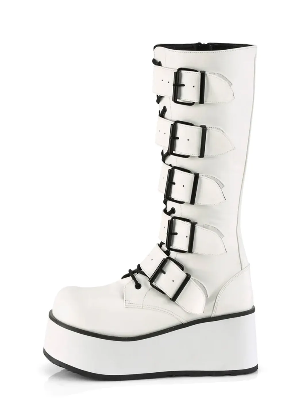 DEMONIA TRASHVILLE-518 - WHITE VEGAN LEATHER ✰ PRE ORDER ✰