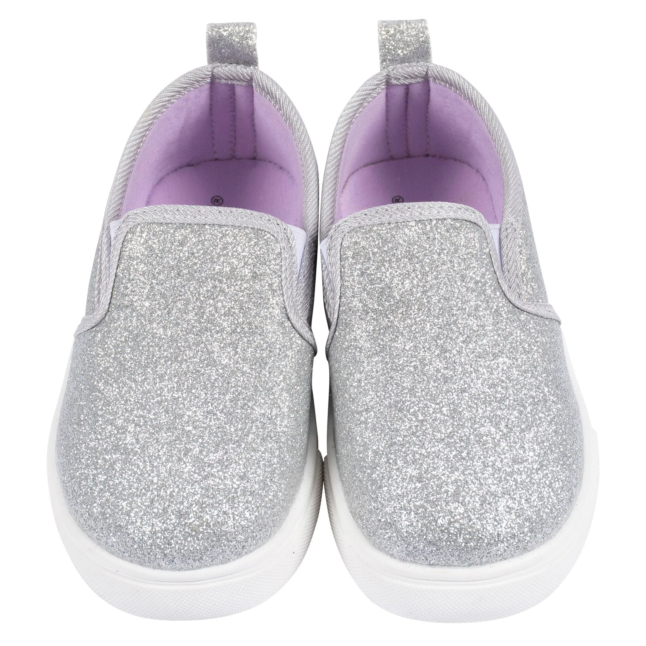 Infant & Toddler Girls Silver Glitter Slip-On Sneaker