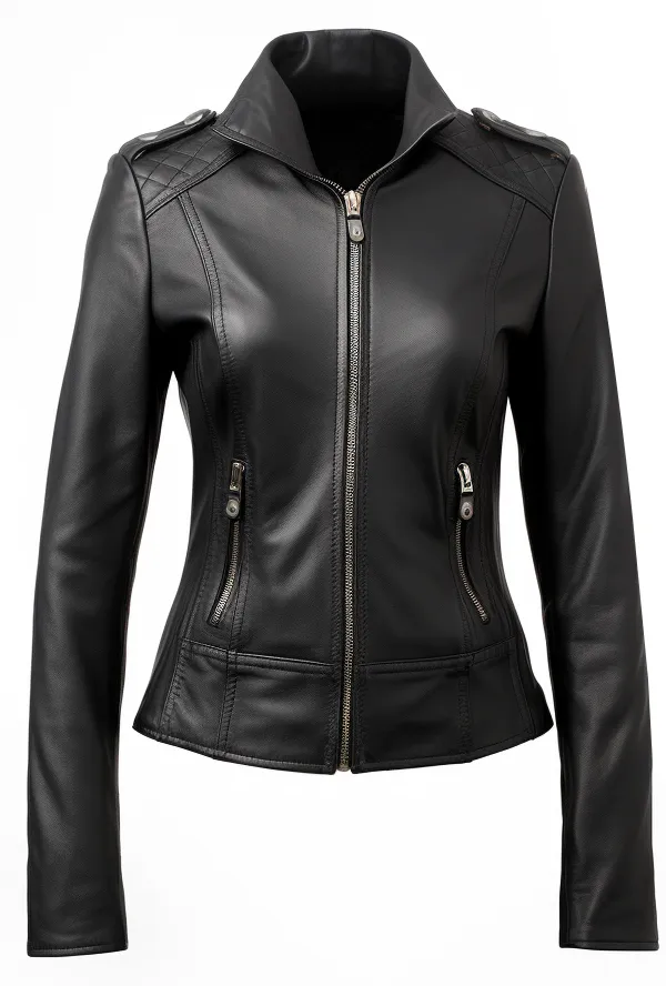 Isabella Black Biker Women Leather Jacket