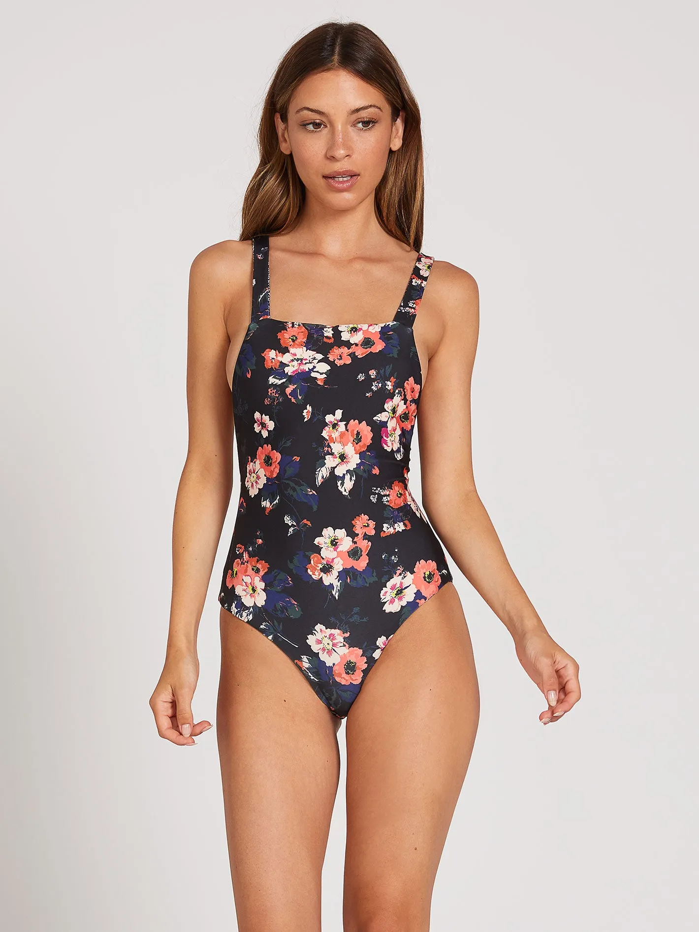 Leaf It Be One-Piece Swimsuit - Black