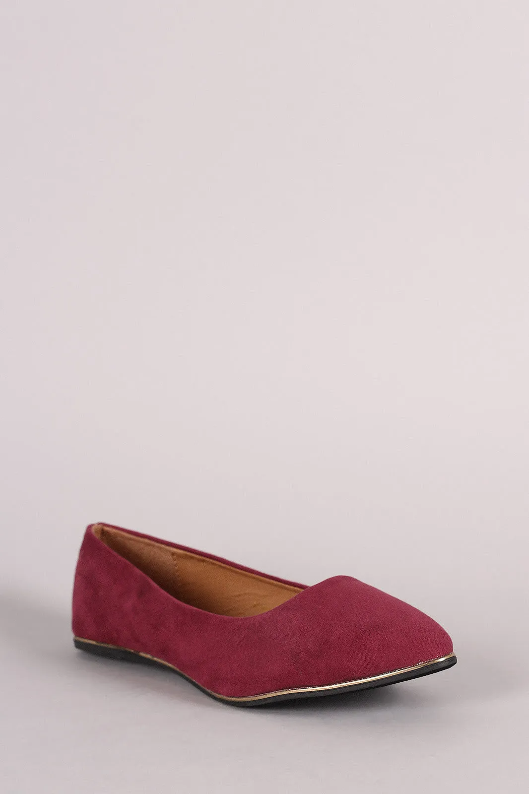 Liliana Suede Almond Toe Ballet Flat