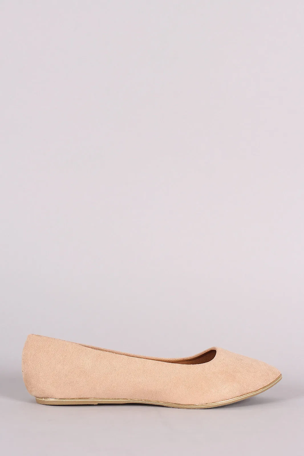 Liliana Suede Almond Toe Ballet Flat