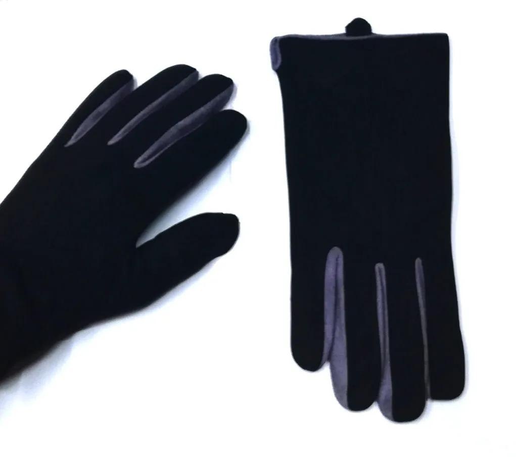 Mens black and gray gloves