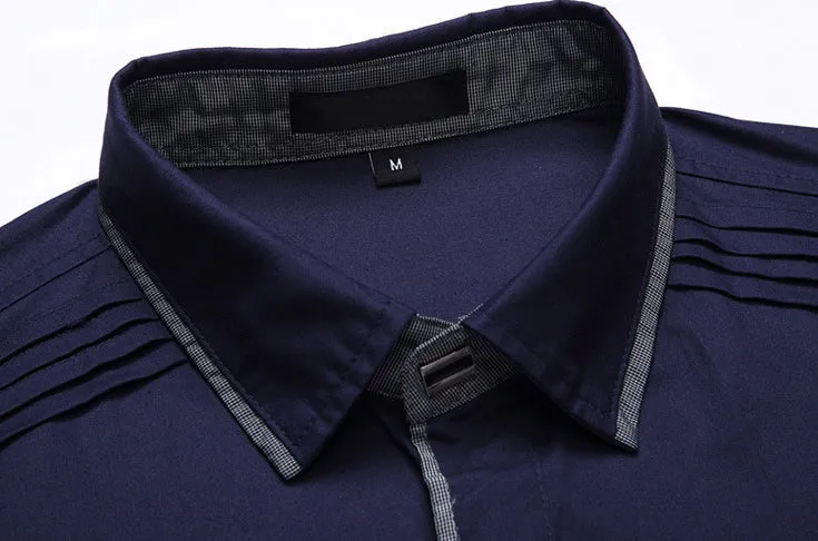 Mens Shirt with Layered Shoulder Details