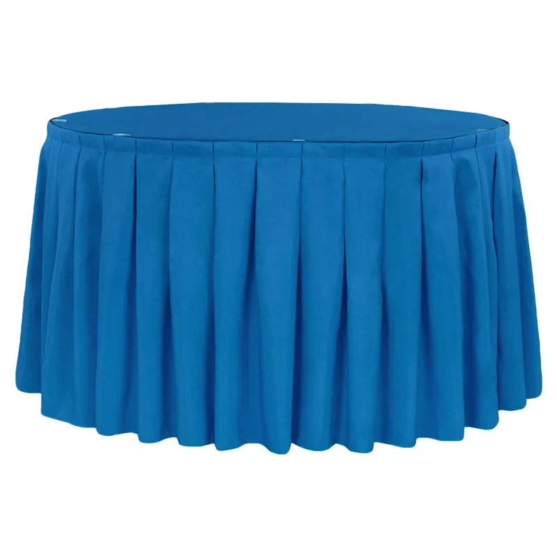 Polyester 17ft Table Skirt - Royal Blue