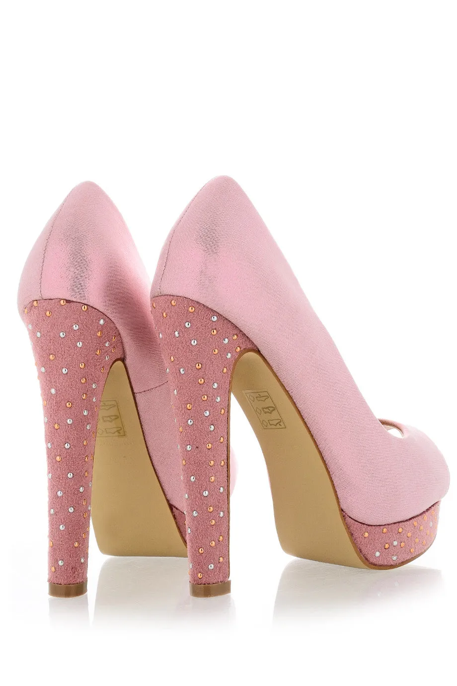 SERENITY Metallic Pink Peep Toe