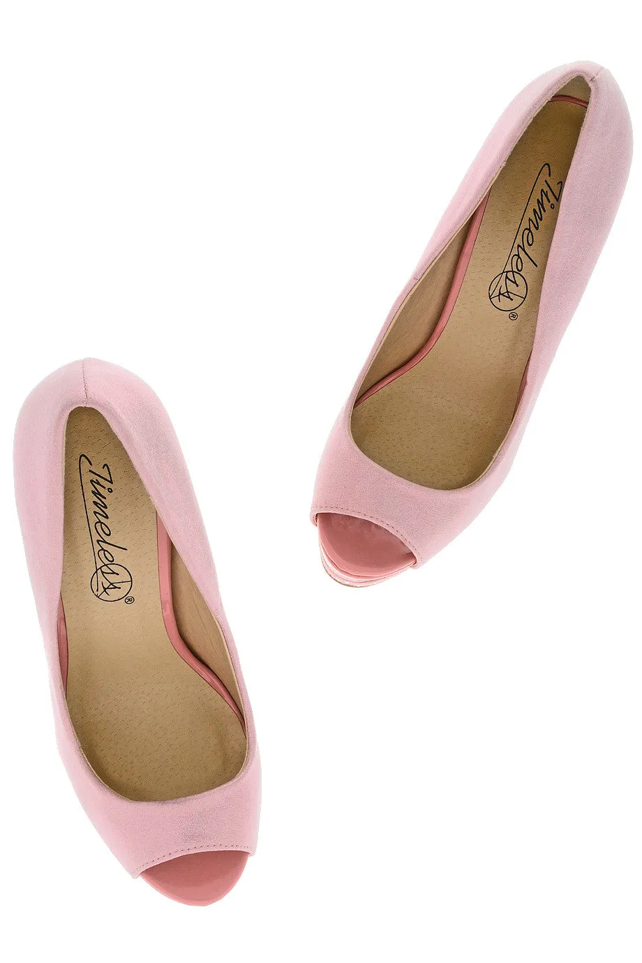 SERENITY Metallic Pink Peep Toe