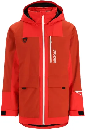 Spyder Mens Clothing Field Ski Jacket Red