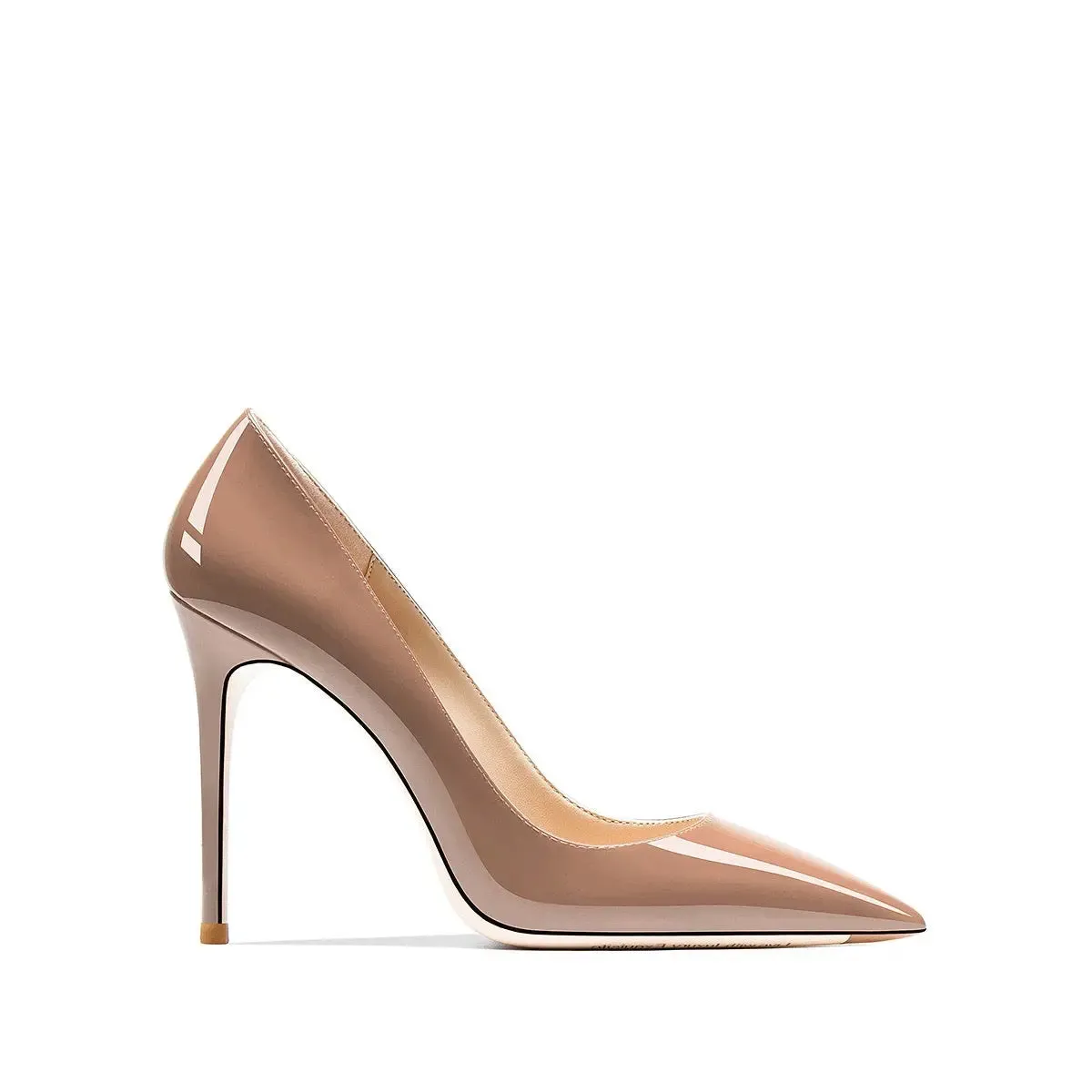 Tatianna Dark Nude Beige Bottom Heels