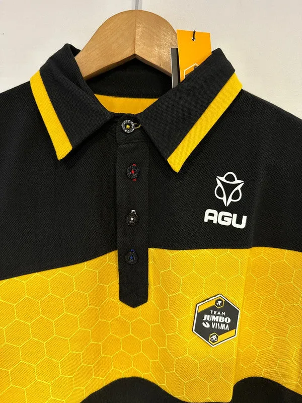 Team Jumbo Visma AGU Polo Black Yellow Men