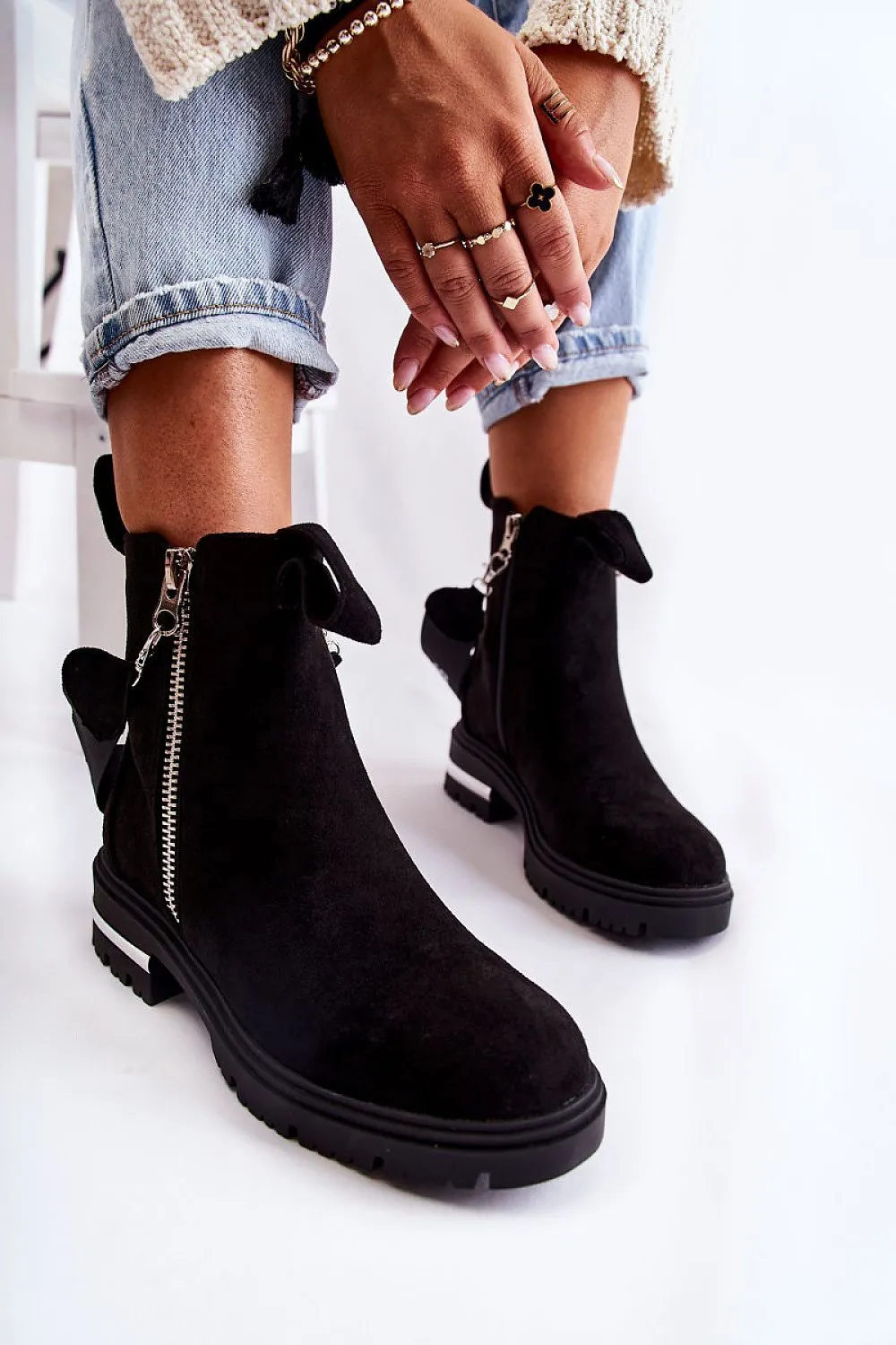 TEEK - Double Pull Zip Side Suede Boots