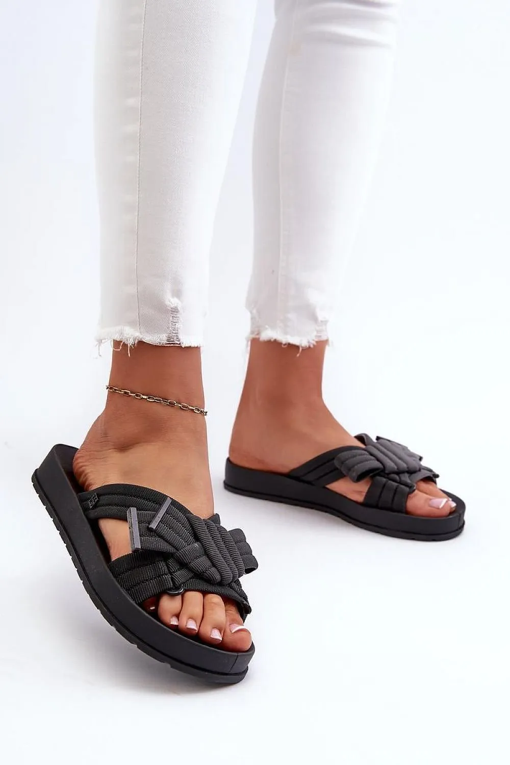 TEEK - Flat Belt Bow Sandals