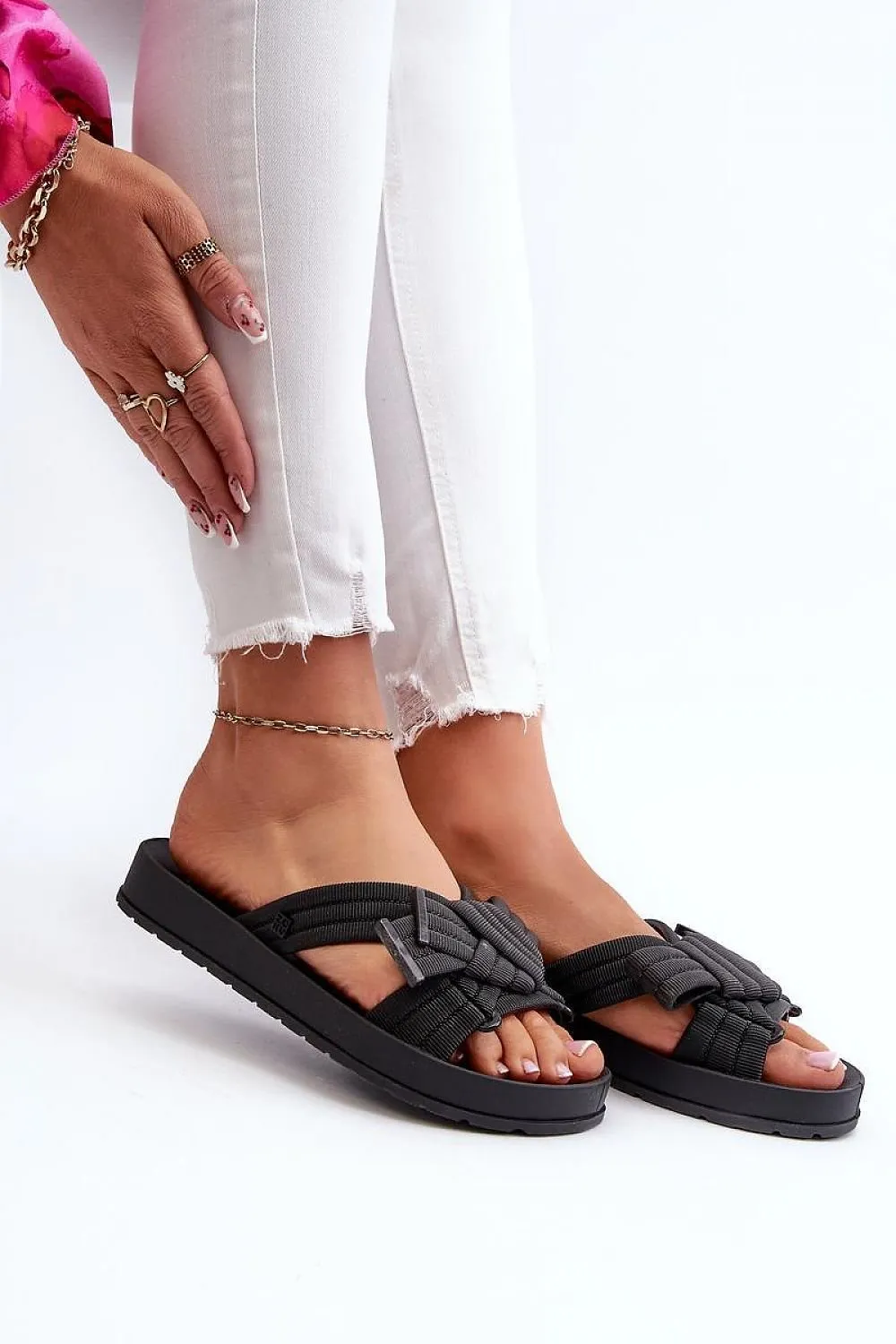 TEEK - Flat Belt Bow Sandals