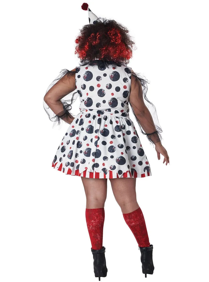 Twisted Clown Womens Plus Size Halloween Costume