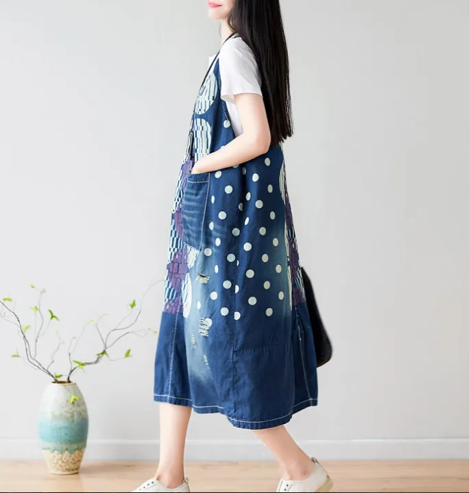 Women Dresses Long Sleeve Casual Summer Denim Cotton Women Dresses CNHK08021