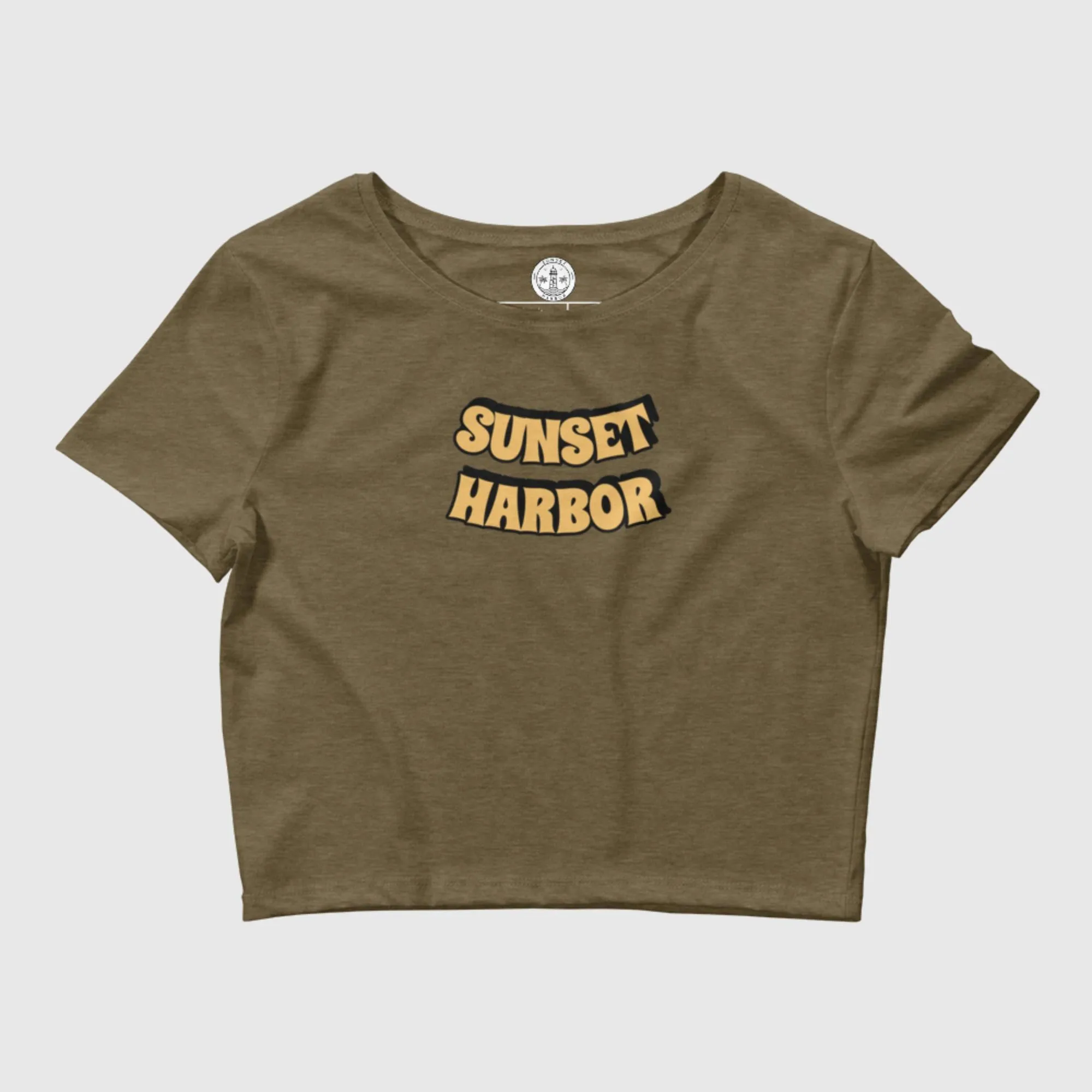 Women’s Crop Tee - Sunset Harbor (Orange)