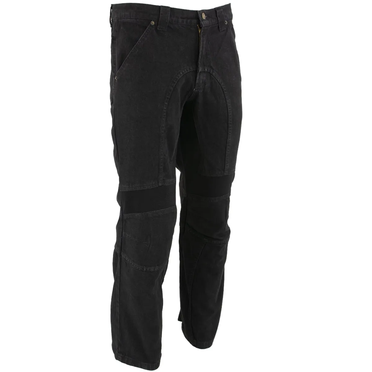 Xelement 055030 Men's Classic Fit Black Denim Motorcycle Racing Pants